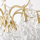 Axyaa Black Crystal Chandelier for Living Room, Bedroom, Kitchen - Modern Ceiling Pendant