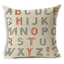 Axyaa Mandala Graffiti Cushion Cover 45x45cm Linen Pillow Case for Sofa Bed Decor