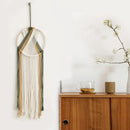 Axyaa Macrame Wall Hanging with Fringe Beads for Boho Chic Home Decor