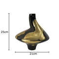Axyaa Gold Foil Ceramic Vase for Flower Arrangement and Room Decor