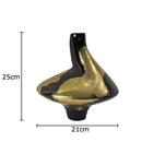 Axyaa Gold Foil Ceramic Vase for Flower Arrangement and Room Decor