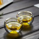 Axyaa Double Wall Glass Cup Set for Hot or Cold Drinks