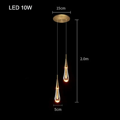 Axyaa Bubble Crystal Pendant Lights: Elegant Indoor Hanging Lamp for Home Decor