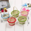 Axyaa Hand-Woven Wicker Flower Storage Basket: Beautiful Round/Oval Shape Basket