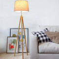 Axyaa Solid Wood Triangular Floor Lamp - Modern Creative Design