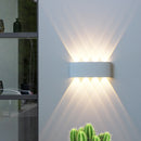 Axyaa 8W Waterproof Aluminum Wall Lamps Outdoor Indoor Up Down Lighting for Garden Porch Terrace