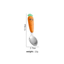 Axyaa Kids Carrot Tableware Set: Spoon, Fork, Flatware, Box - Kitchen Tools