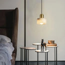 Axyaa Cloud Stone LED Pendant Lights: Modern Brass Kitchen Island Hanging Lamp