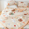 Axyaa Cotton Summer Quilt 4-Piece Set, Single Size, Thin and Washable