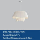 Axyaa Cream Fabric Ceiling Chandelier: Nordic Romantic Lighting for Home, Restaurant or Attic