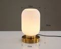 Axyaa Nordic Glass Table Lamp in White Blue Amber Smoky Gray for Modern Living Room