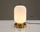 Axyaa Nordic Glass Table Lamp in White Blue Amber Smoky Gray for Modern Living Room