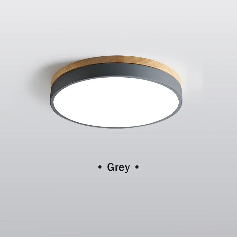 Axyaa Nordic Macaron Wood Ceiling Light for Home Decor and LED Lighting