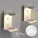 Axyaa Wall Lamp 9W Touch Switch 3 Tone Light, USB Charging, 350 ° Rotating LED