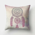 Axyaa Feather Dreamcatcher Print Cushion Cover for Elegant Sofa Decoration