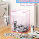 Axyaa Clear Acrylic Money Box with Lock and Keys - Large Capacity