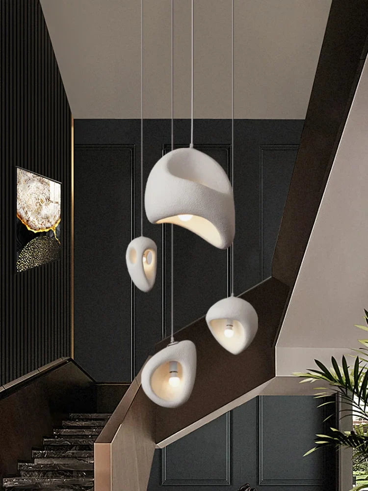 Nordic Villa Wabi Sabi E27 LED Pendant Chandelier by Axyaa