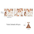 Axyaa Woodland Trees Wall Stickers - Nordic Ins Boho Decoration for Home, Nursery, and Kids