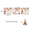 Axyaa Woodland Trees Wall Stickers - Nordic Ins Boho Decoration for Home, Nursery, and Kids