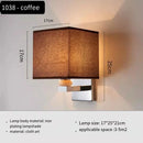 Axyaa American Classic Bedhead Fabric Wall Lamp LED for Indoor Study Bedroom