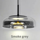 Axyaa Glass LED Pendant Light Fixture for Dining Room & Kitchen