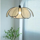 Axyaa Modern Fabric Ceiling Chandelier LED Pendant Lights for Living Room and Bedroom