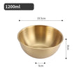 Axyaa Stainless Steel Salad Bowl with Scale - Korean Style Ramen Noodles Soup Container