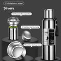 Axyaa Stainless Steel Thermos Bottle: Keep Cold/Hot, Insulated, Outdoor, 1000ML