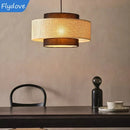 Axyaa Woven Rattan Chandelier LED Pendant Light for Home Decor