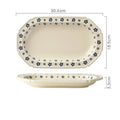 Axyaa Blue Cherry Blossom Ceramic Tableware Set