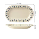Axyaa Blue Cherry Blossom Ceramic Tableware Set