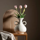 Axyaa Retro Teapot Ceramic Vase Double-eared Flowerpot Home Decoration