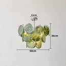 Axyaa Modern Blackish Green Glass Art Chandelier - Colorized Glass Lampshade Kitchen Island Lighting