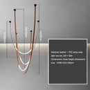 Axyaa Designer Belt Lamp: Customizable Pendant Light for Loft Living Room & Exhibition Hall