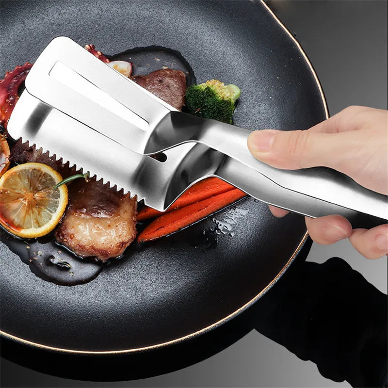 Axyaa Stainless Steel Food Tongs - Multi-Purpose Kitchen Utensil