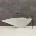 Nordic Resin Vase Fan-shaped Decoration Modern Abstract Crafts for Home Decor by Axyaa