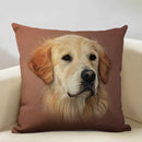 Axyaa Cute Dog Decorative Cushion Cover 45x45cm Linen Sofa Pillowcase Home Bedroom Decor