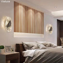 Axyaa Luxury Crystal LED Wall Lamp for Hotel Living Room and Bedroom