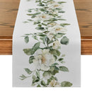 Eucalyptus Table Runner by Axyaa: Watercolor Greenery for Dining and Party Tables