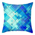 Geometric Blue Patterned Digital Print Pillow Covers by Axyaa: Sofa, Bedroom, Car Decor