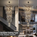 Axyaa Light Luxury Crystal Chandelier LED - French Decorative Lighting Fixtures