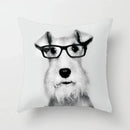 Axyaa Spectacle Dog Print Pillow Cover 45x45CM