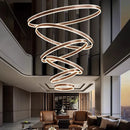 Axyaa Crystal Chandelier Stair Pendant Living Room Lighting