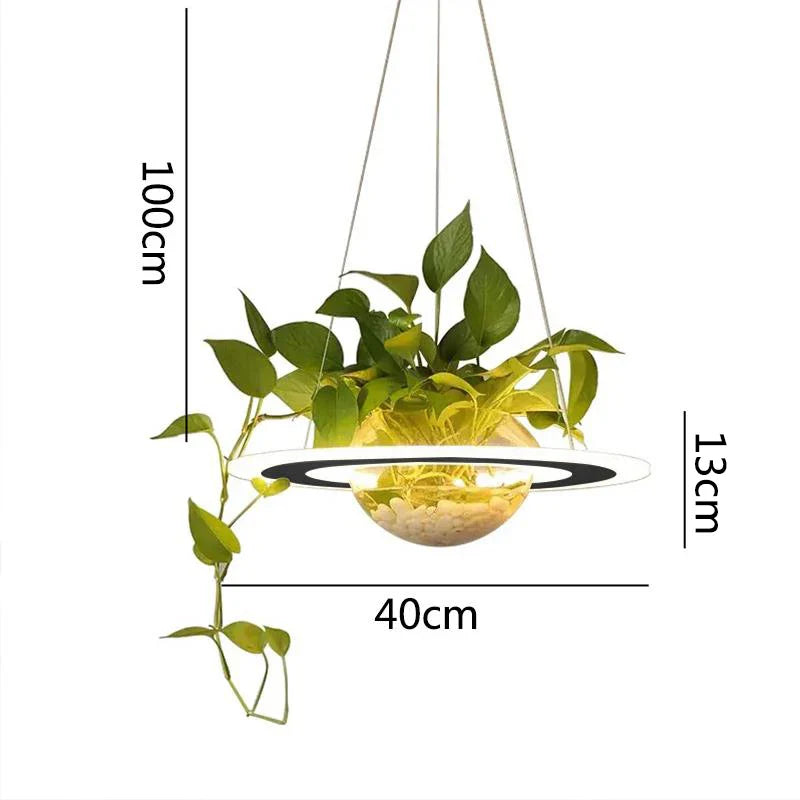 Axya LED Plant Pendant Lamp: Modern Nordic Hanging Planet Lighting for Indoor Decor