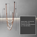 Axyaa Designer Belt Lamp: Customizable Pendant Light for Loft Living Room & Exhibition Hall