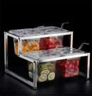 Axya Acrylic GN Pans Food Containers Set with Rack