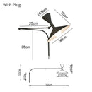Axyaa Rotatable Swing Arm Wall Lamp for Home Decor Lighting