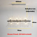 Axyaa Art Crystal Beads Chandelier: Luxury LED Pendant Lighting Fixture.