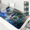 Axyaa Watercolor Buildings Drying Mat