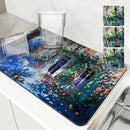 Axyaa Watercolor Buildings Drying Mat